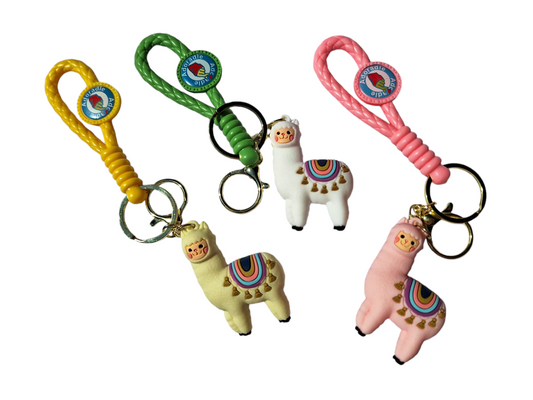 CRAZY LLAMA KEYCHAIN