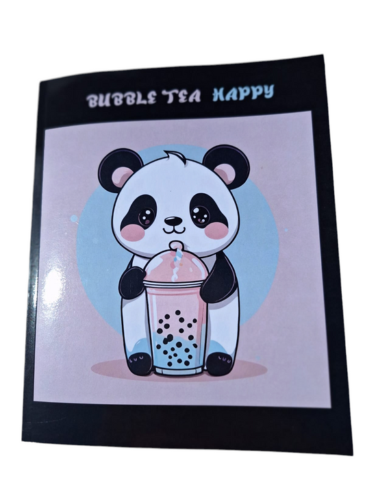 Bubble Tea Panda Paperback Notebook